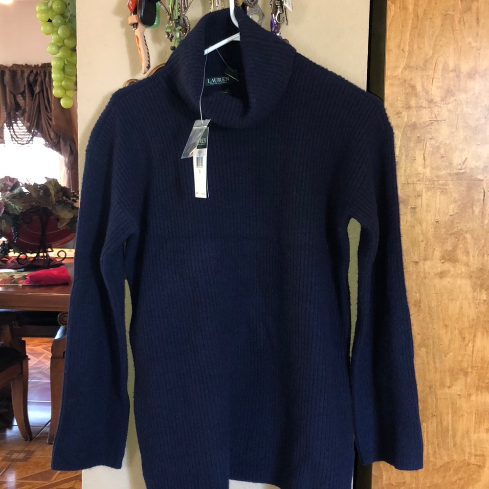 Lauren Ralph Lauren Navy Blue Turtleneck Sweater
